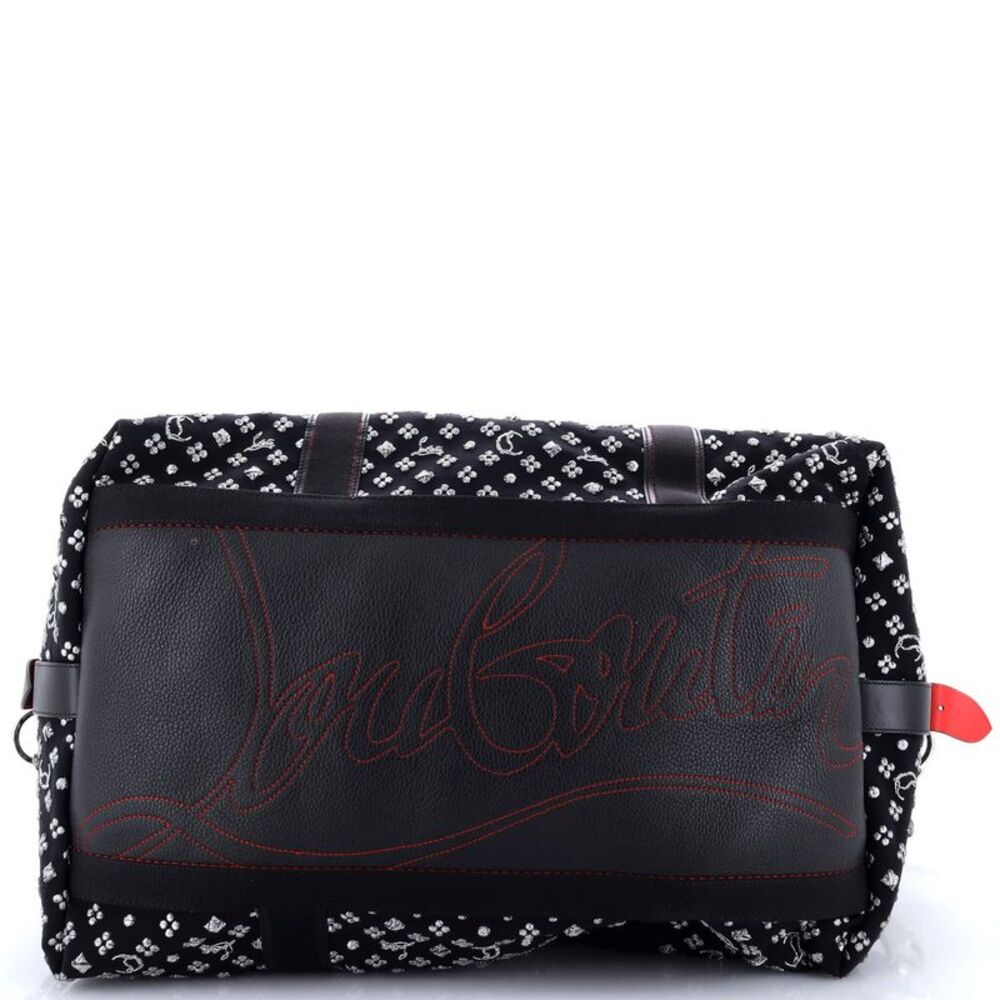 Christian Louboutin Paris Loubicity Weekender Embroidered Fabric Black - Picture 4 of 6